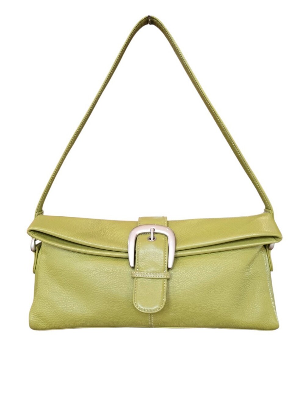 ILI New York Bright Green Leather Shoulder Bag